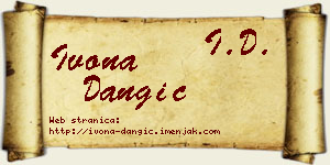 Ivona Dangić vizit kartica
